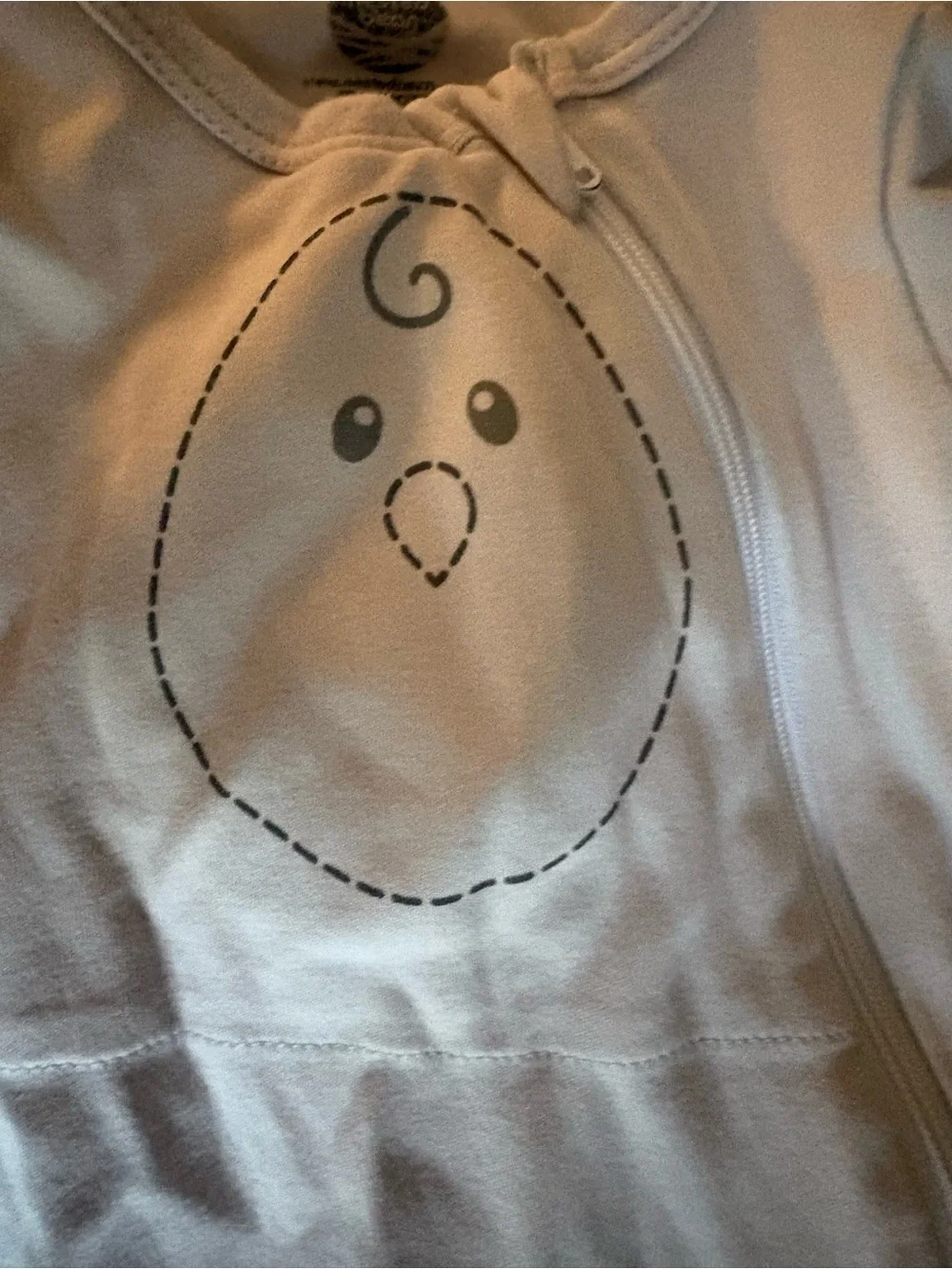 Nested Bean Cream Sleep Sack with Logo Tag